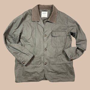 Outdoor Life Chore Coat Barn Jacket Brown Tan Corduroy Collar Unlined X-Large